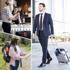 3 Pack Luggage Tags for Suitcases Bag Tag (Purple Airplane)