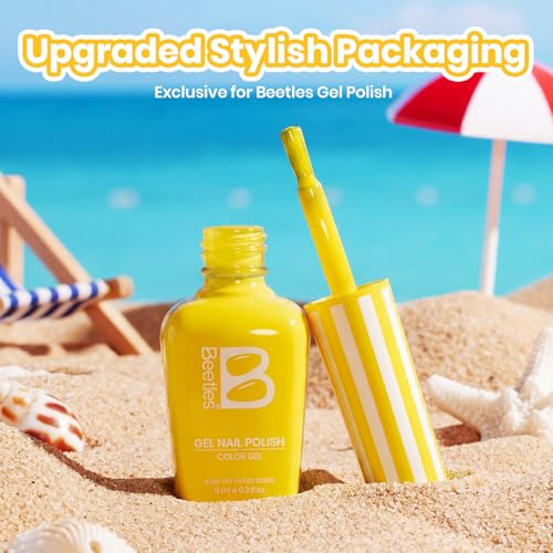 Beetles Yellow Gel Nail Polish (K - Neon Yellow | Lemon Stripe)