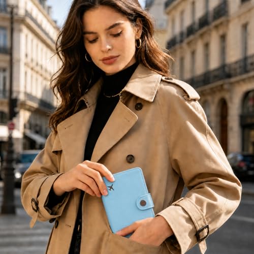 Passport Holder RFID Blocking Travel Wallet (Paradise Blue)