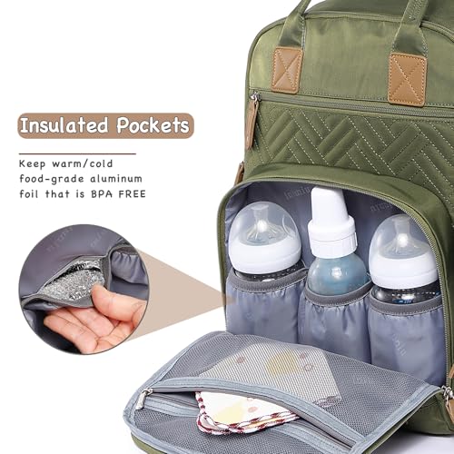 Baby Diaper Bag Backpack (Army Green)