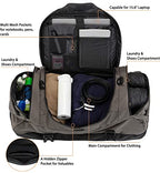 Large Convertible Duffel Weekender Gym Backpack Grey 45L (45L / Grey)
