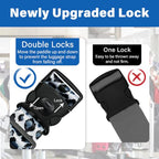 Luggage Straps for Suitcases (Black Leopard)