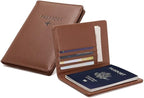 BAKUN Travel Wallet & Family Leather Passport Holder Cover RFID Blocking Travel - Image 3