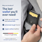 Swype Slim Wallet for Men Metal RFID Blocking Mens Wallet Card Case (Standard Carbon)