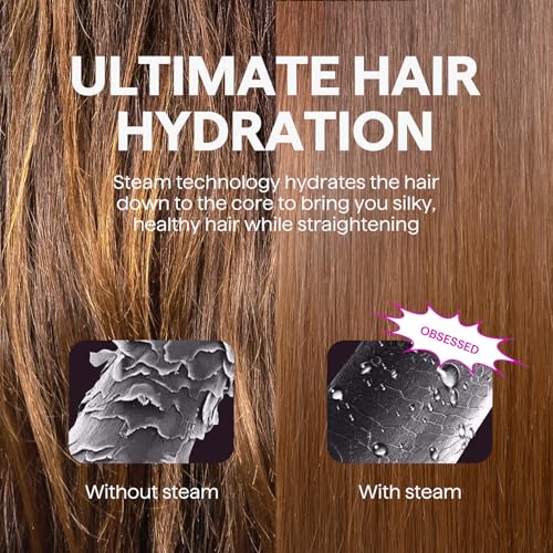 Pro Steam Hair Straightener Brush Steamline Pro Straightener Brush (White)
