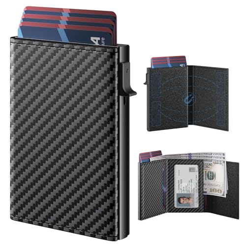 Mens Wallet Card Holder (Carbon Fiber Black)