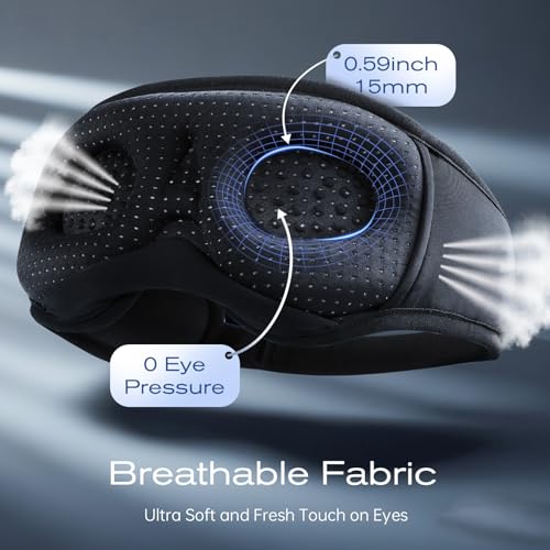 Sleep Mask with Bluetooth Headphones (Pink)
