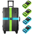 Luggage Straps for Suitcases (Blue+Green / 4Pcs)