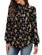 Womens Tops for Teachers Fall Outfits for Women 2026 Long Sleeve Shirts Blouses Work School Outfits for Teachers Outfits Fall Clothes Fashion Clothing Trendy Ladies Tops Rose Floral L (01 - Rose Floral / Large)