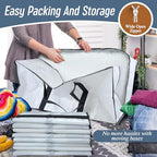 12 Pack Extra Heavy Duty Large Moving Bags with Strong Zipper (White / 12 Pack)