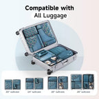 Packing Cubes for Travel (10 Dark Blue Floral)