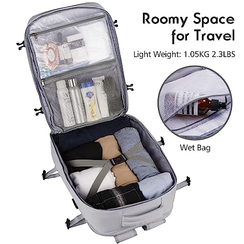 Large Travel Backpack Women (17.3 inch / Grey)