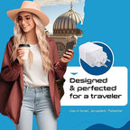 Israel Palestine Travel Adapter Plug with Dual USB (Snow white)