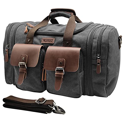 Canvas Duffle Bag (Black / Large-50L Duffle Bag)
