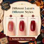 Beetles Jelly Gel Nail Polish Set (A - Brown Red Orange | Retro Glaze)