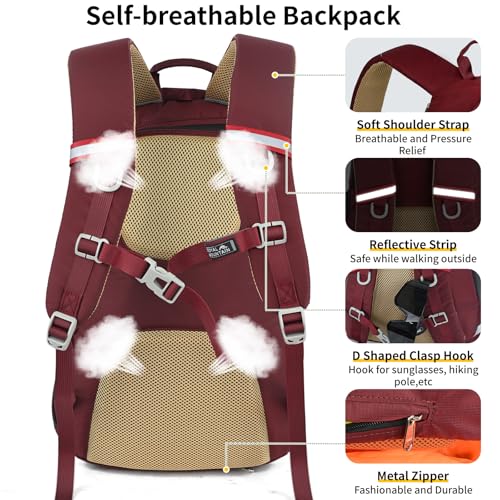 20L Hiking Backpack With Rain (Red 2.0 / 20L)