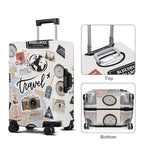 Travel Stickers Luggage Cover Washable Suitcase Protector Anti (Travel Stickers / M(24-26inch suitcase))