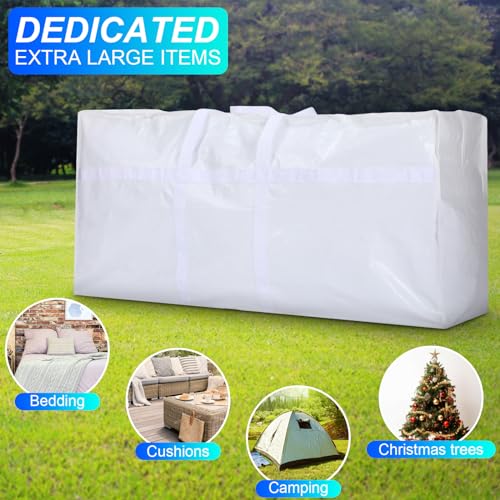 4 Pcs 66 Gallon Extra Large Moving Bags Heavy Duty Storage Bag (66 Gallon / White)