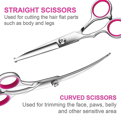 Dog Grooming Kit (Pink / 4 Piece)