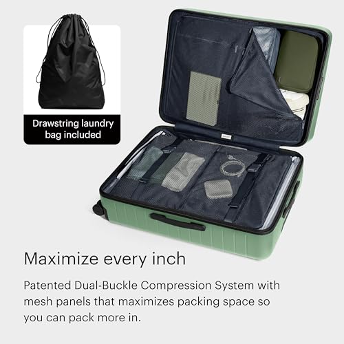 Large Checked Luggage (Sea Green)