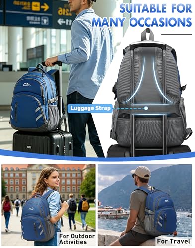 Extra Large Backpack Bookbag for College Laptop Travel (17 Inch / Classic Blue)