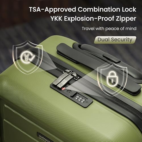 G Series Luggage set 3pcs (Olive Green / 3-Piece Set (20/24/28in))
