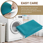 Memory Foam Travel Pillow (M-17.7 Inch x 13.8 Inch / Turquoise Blue)