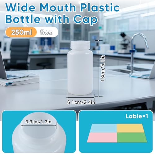 8 oz Plastic Bottles with Lids (Translucent / 8 oz)
