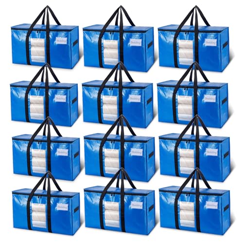 12 Pack Blue Extra Large Moving Bags (Blue / 12 Large)