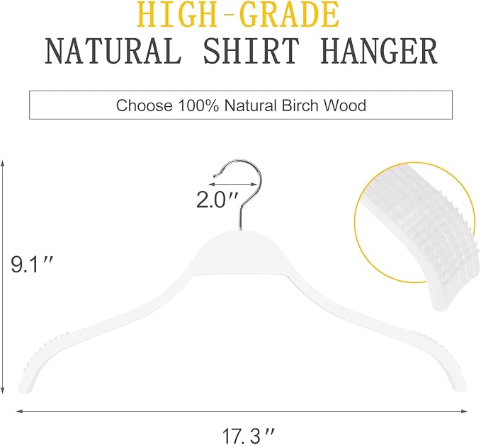 TOPIA HANGER Slim Wooden Hangers - Image 2