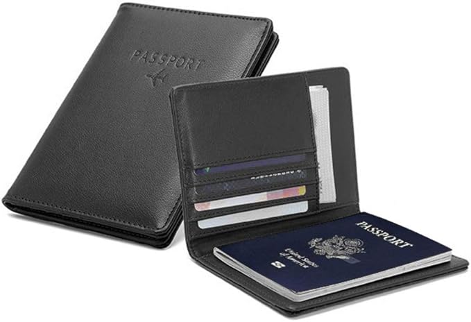 BAKUN Travel Wallet & Family Leather Passport Holder Cover RFID Blocking Travel - Image 3