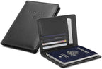 BAKUN Travel Wallet & Family Leather Passport Holder Cover RFID Blocking Travel - Image 3