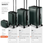 Hard Shell Luggage Sets with Spinner Wheels 4 Piece (4 Piece Set (20/24/28) / Green)