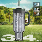 50 oz Camo Tumbler with Handle (Woodland Flag / 50 Ounces)
