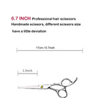 Professional Hair cutting Scissors 6.5 Inch Hair Shears for Women (White)
