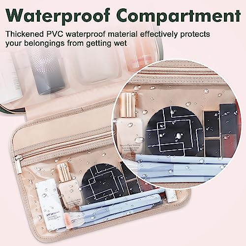 Toiletry Bag for Women (Large / Minimalist / Dark Green)