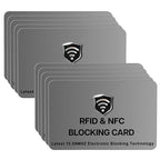 10 Pack RFID Blocking Card for Credit Debit ID Card (Grey)