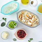 Reusable Food Storage Bags (Gray / Large Dish)