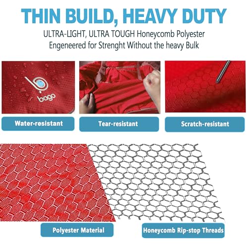 Travel Duffle Bag for Women & Men. Extra Large Foldable Duffel Bags (140L / Red)