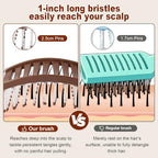 Hair Brush Professional Curved Vented Brush with 25MM Bristles for Faster Blow Drying (Brown)