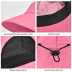 Sun Hat for Men Women with Neck Flap (6 3/4-6 7/8 / 1pack-rose)