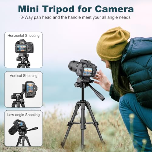 Mini Tripod for Camera (Black / 25 Inch)