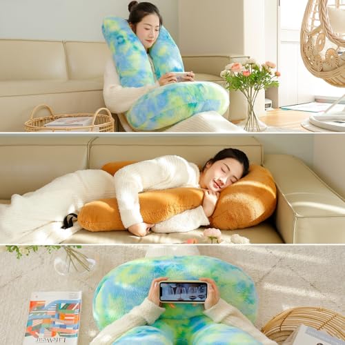 Travel Pillow Car Pillow Kid Car Sleeping Large Colorful Pink (E-colorful Pink)