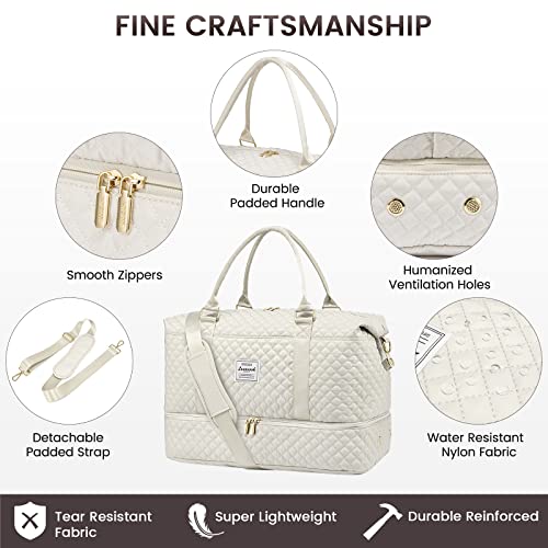 Travel Duffle Bag (Beige / Large-2 Pcs)