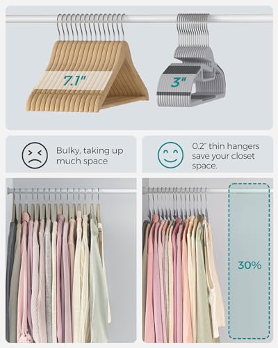 30 Pack Coat Hangers (30 Pack / Light Gray + Dark Gray)