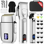 Professional Hair Clippers Set for Men (Silver)