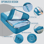 8 Set Packing Cubes for Travel Essentials (15 Ocean Blue)