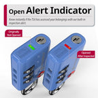 TSA Approved Locks for Luggage. Suitcase Locks with Open Alert Indicator (3 Digit Blue 2 Pack)