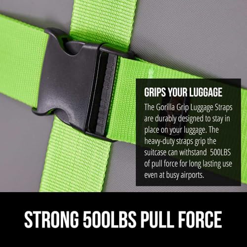 Heavy Duty Luggage Straps for Suitcase (Green)