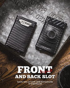 Pop Up Wallet Compatible with AirTag (CF Black)